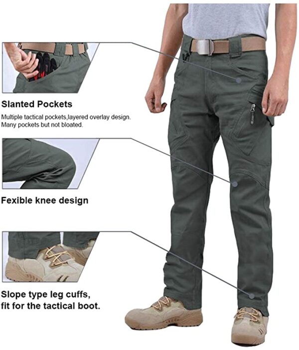 LABEYZON Men's Outdoor Work Military Tactical Pants Lightweight Rip ...